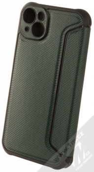 1Mcz Razor Book flipové pouzdro pro Apple iPhone 14 Plus tmavě zelená (dark green) zezadu