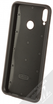 1Mcz Ribbed TPU ochranný kryt pro Honor 8X černá (black) zepředu