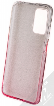 1Mcz Shining Duo TPU třpytivý ochranný kryt pro Xiaomi Redmi 10 stříbrná růžová (silver pink) zepředu