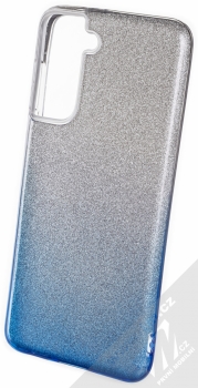 1Mcz Shining Duo TPU třpytivý ochranný kryt pro Samsung Galaxy S21 stříbrná modrá (silver blue)