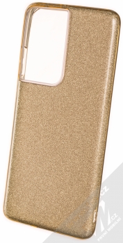 1Mcz Shining TPU třpytivý ochranný kryt pro Samsung Galaxy S21 Ultra zlatá (gold)