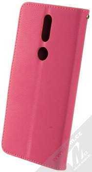 1Mcz Stranding Book flipové pouzdro pro Nokia 2.4 sytě růžová (hot pink) zezadu