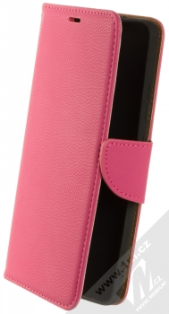 1Mcz Stranding Book flipové pouzdro pro Nokia 2.4 sytě růžová (hot pink)