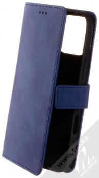 1Mcz Velvet Book flipové pouzdro pro Apple iPhone 16 Pro Max tmavě modrá (dark blue)