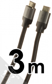 Baseus Visual Enjoyment 4K-HDMI Cable opletený HDMI kabel délky 3 metry (CAKSX-D0G) šedá černá (grey black)