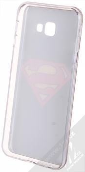 DC Comics Superman 002 TPU ochranný silikonový kryt s motivem pro Samsung Galaxy J4 Plus (2018) černá (black) zepředu