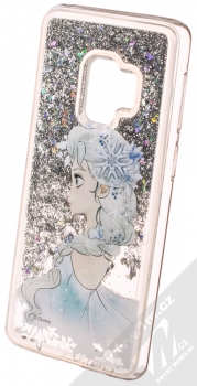 Disney Sand Elsa 010 ochranný kryt s přesýpacím efektem třpytek s motivem pro Samsung Galaxy S9 průhledná stříbrná (transparent silver) animace 1