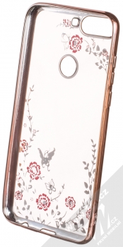 Forcell Diamond TPU ochranný kryt pro Huawei Y7 Prime (2018), Honor 7C růžově zlatá (rose gold) zepředu