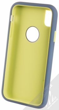 Sligo Defender Solid odolný ochranný kryt pro Apple iPhone XR tmavě modrá limetkově zelená (navy blue lime green) zepředu