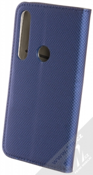 Sligo Smart Magnet flipové pouzdro pro Moto G8 Plus tmavě modrá (dark blue) zezadu