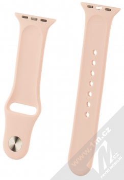 Tactical Single Color Strap silikonový pásek na zápěstí pro Apple Watch 38mm, Watch 40mm, Watch 41mm světle růžová (light pink) zezadu