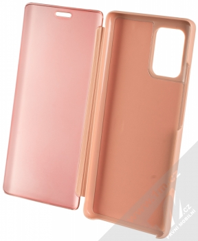 Vennus Clear View flipové pouzdro pro Samsung Galaxy S10 Lite růžová (pink) otevřené