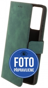 1Mcz Velvet Book flipové pouzdro pro Apple iPhone 16 tmavě zelená (dark green)