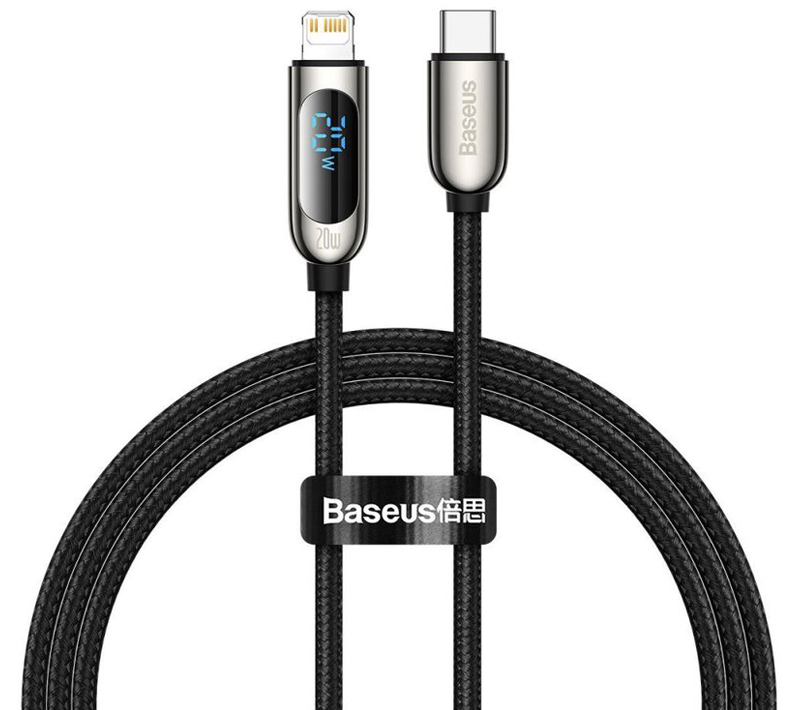 Baseus Display Fast Cable opletený USB Type-C kabel délky 2 metry s Apple Lightning konektorem 20W (CATLSK-A01)