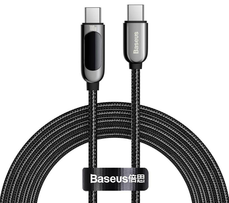 Baseus Display Fast Cable opletený USB Type-C kabel 100W (CATSK-B01)