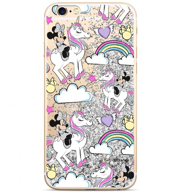 Disney Sand Minnie Mouse a Jednorožec 037 ochranný kryt s přesýpacím efektem třpytek s motivem pro Huawei P20 Lite