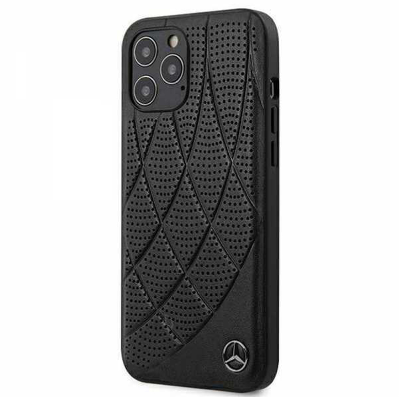 Mercedes Quilted Perforated Bow Line ochranný kryt pro Apple iPhone 12 mini (MEHCP12SDIQBK)