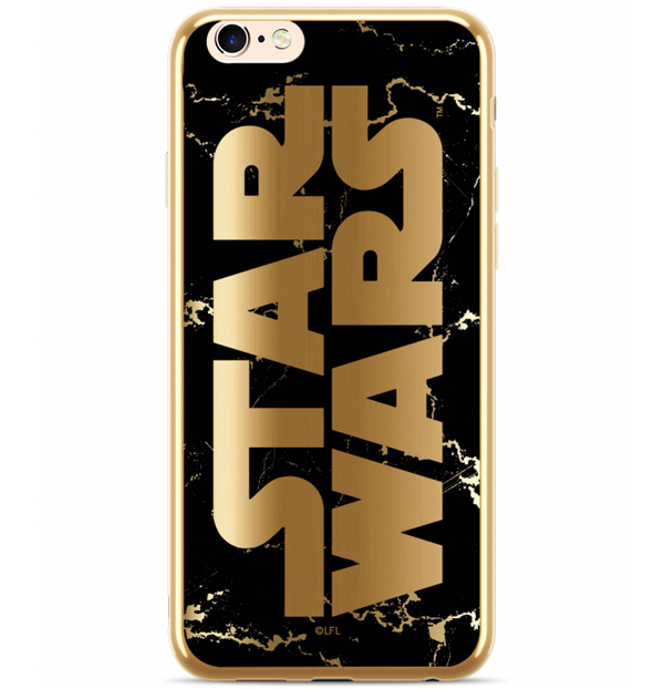 Star Wars Titulní Logo 007 TPU pokovený ochranný silikonový kryt s motivem pro Apple iPhone XS Max