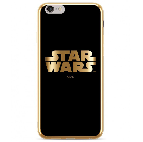 Star Wars Titulní Logo 002 TPU pokovený ochranný silikonový kryt s motivem pro Apple iPhone XS Max