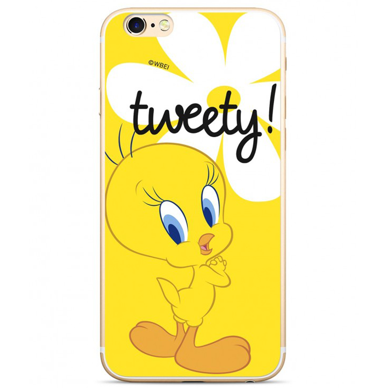 Warner Bros Looney Tunes Tweety 005 TPU ochranný silikonový kryt s motivem pro Samsung Galaxy J6 Plus (2018)